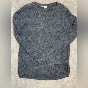 Women’s Madewell cross front crewneck sweater knit waffle flattering minimalist